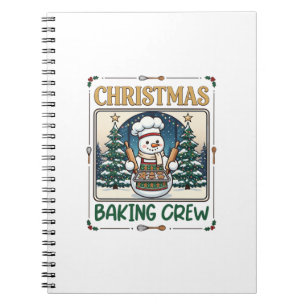 Weihnachtsbäckerei-Schneemann-Chef-Lebkuchen-Coo Notizblock