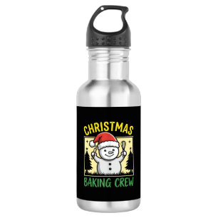 Weihnachtsbäckerei-Schneemann-Feiertag Edelstahlflasche