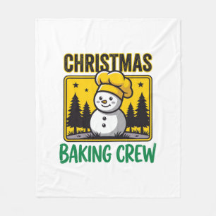 Weihnachtsbäckerei-Schneemann-Feiertagsdesign Fleecedecke