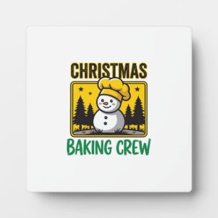 Weihnachtsbäckerei-Schneemann-Feiertagsdesign Fotoplatte
