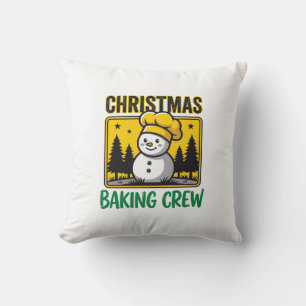 Weihnachtsbäckerei-Schneemann-Feiertagsdesign Kissen