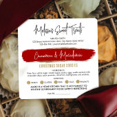 Weihnachtsbäckerei Verpackung Weihnachtsrot & Gold Quadratischer Aufkleber
