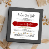 Weihnachtsbäckerei Verpackung Weihnachtsrot & Gold Quadratischer Aufkleber