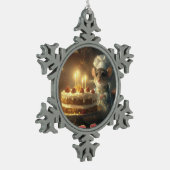 Weihnachtsbäckerei von Fabulous Mice Baker Schneeflocken Zinn-Ornament (Links)