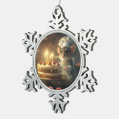 Weihnachtsbäckerei von Fabulous Mice Baker Schneeflocken Zinn-Ornament (Rechts)