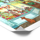 Weihnachtsbäckerei Wasserfarben-Poster Poster (Ecke)