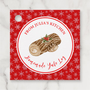 Weihnachtsbäckerei Weihnachts-Yule-Log Geschenkanhänger