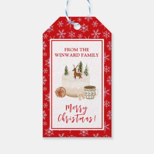 Weihnachtsbäckerei Weihnachtskuchen Geschenkanhänger (Vorderseite)