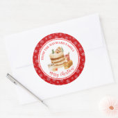 Weihnachtsbäckerei Weihnachtskuchen Runder Aufkleber (Umschlag)