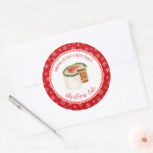 Weihnachtsbäckerei Weihnachtskuchen Runder Aufkleber (Umschlag)
