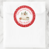 Weihnachtsbäckerei Weihnachtskuchen Runder Aufkleber (Tasche)