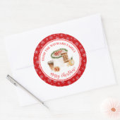 Weihnachtsbäckerei Weihnachtskuchen Runder Aufkleber (Umschlag)