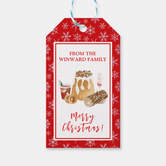 Weihnachtsbäckerei Weihnachtspudding Geschenkanhänger (Vorderseite)