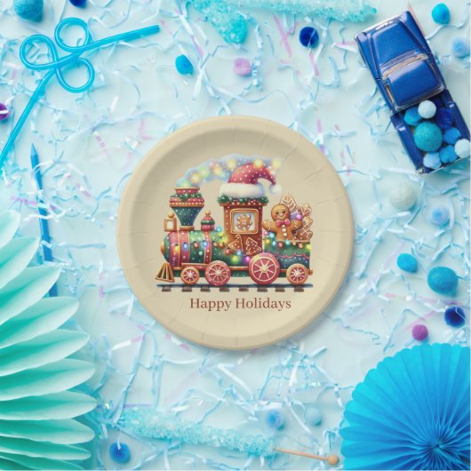 Weihnachtsbäckereizug Party Pappteller (Party)