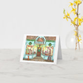 Weihnachtsbäckerfenster Klein Karte (Gelbe Blume)