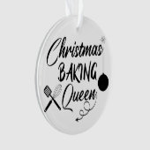 Weihnachtsbäckerin Queen Kitchen Lover Baker Ornament (Vorderseite)