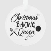 Weihnachtsbäckerin Queen Kitchen Lover Baker Ornament (Rückseite)