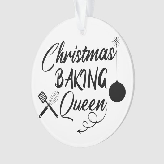 Weihnachtsbäckerin Queen Kitchen Lover Baker Ornament (Vorderseite)