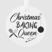 Weihnachtsbäckerin Queen Kitchen Lover Baker Ornament (Vorderseite)