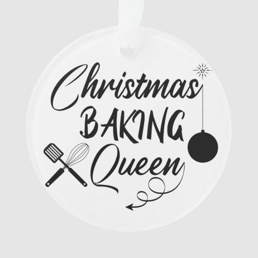 Weihnachtsbäckerin Queen Kitchen Lover Baker Ornament (Vorderseite)