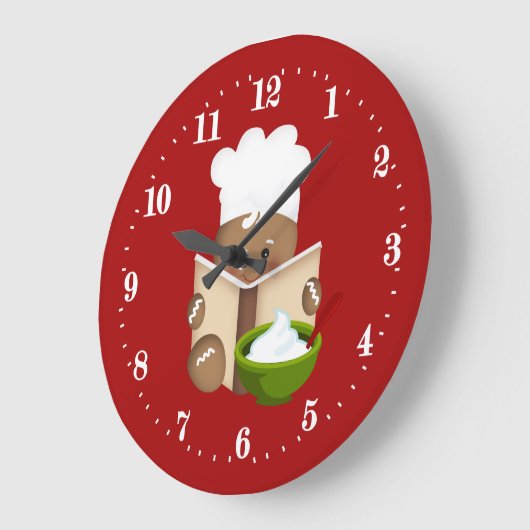 Weihnachtsbäckerküche Große Wanduhr (Winkel)
