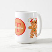 Weihnachtsbäckermädchen hinzufügen kaffeetasse (VorderseiteRechts)