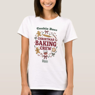 Weihnachtsbäckermannschaft Monogramm-Name T-Shirt