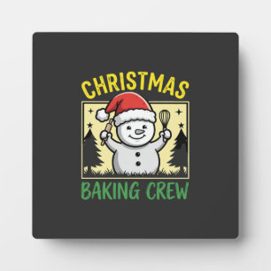Weihnachtsbäckermannschaft Schneemann Feiertag Fotoplatte