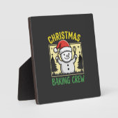 Weihnachtsbäckermannschaft Schneemann Feiertag Fotoplatte (Vorderseite)