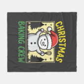 Weihnachtsbäckermannschaft Schneemann Urlaub Fleecedecke (Vorderseite (Horizontal))