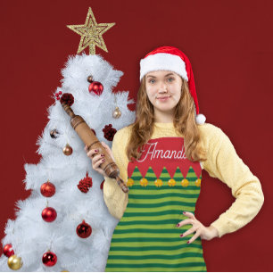 Weihnachtsbäckerschürze mit Elf-Design Schürze