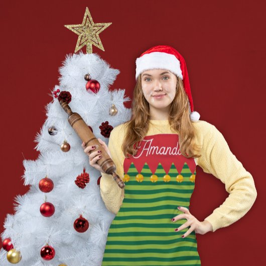 Weihnachtsbäckerschürze mit Elf-Design Schürze