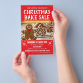 Weihnachtsbäckerverkauf Festlich Feiertage Rot Ges Flyer (Handgriff)