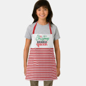 Weihnachtsbackkönigin Cute Grün Rot Gingham Schürze (Insitu)