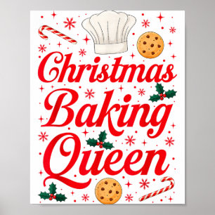 Weihnachtsbackkönigin Lustiger Xmas-Keks-Liebhaber Poster