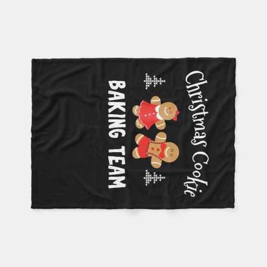 Weihnachtsbackmannschaft | Lebkuchenmann Fleecedecke (Vorderseite (Horizontal))