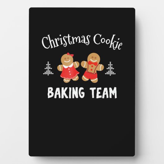 Weihnachtsbackmannschaft | Lebkuchenmann Fotoplatte (Vorderseite)
