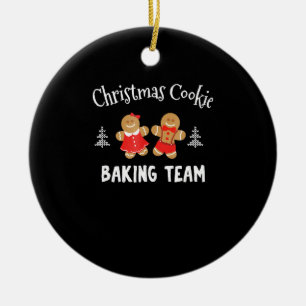 Weihnachtsbackmannschaft   Lebkuchenmann Keramik Ornament