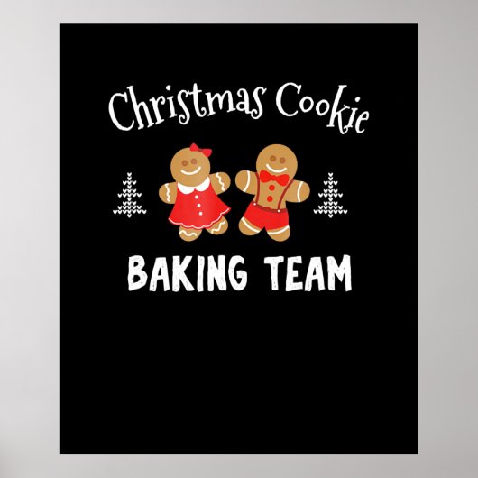 Weihnachtsbackmannschaft | Lebkuchenmann Poster (Vorne)