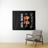 Weihnachtsbackmannschaft | Lebkuchenmann Wandteppich (Beispiel (Horizontal))