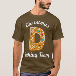 Weihnachtsbackteam Letter D Holiday Match Fa T-Shirt