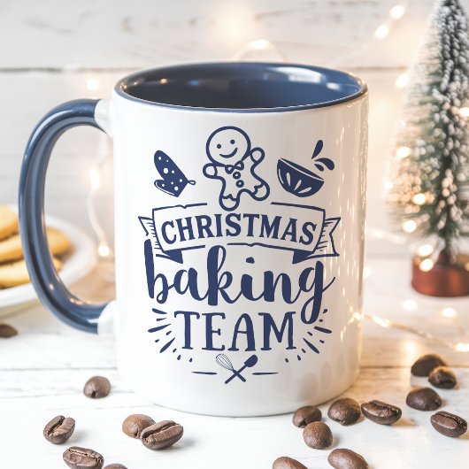 Weihnachtsbackteam Niedlich Navy Blue Holiday Tasse