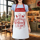 Weihnachtsbackteam Niedlich Red Personalisiert Schürze