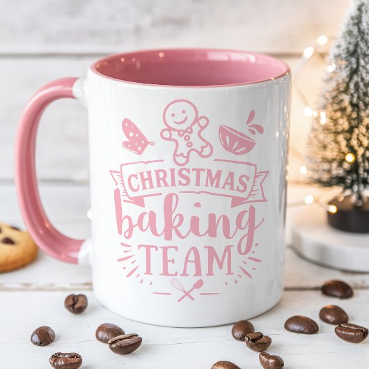 Weihnachtsbackteam Niedlich Rosa Feiertag Tasse