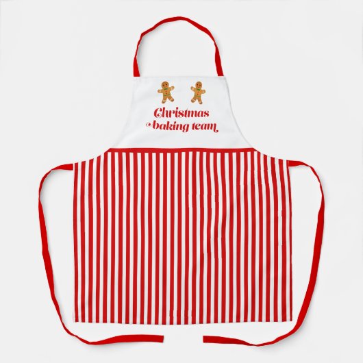 Weihnachtsbackteam - Niedliches Lebkuchen Männer R Schürze (Vorderseite)