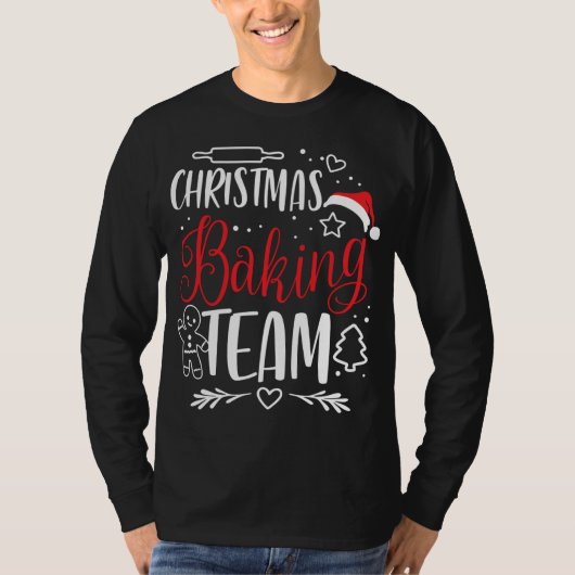 Weihnachtsbackteam - Xmas Cookie Crew Gingerbre T-Shirt (Vorderseite)