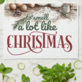 Weihnachtsbackzutaten Geschirrtuch (Gefaltet)