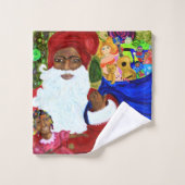 Weihnachtsbad Handtuch Set - Ethnischer Weihnachts (Waschlappen)