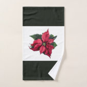 Weihnachtsbad Handtuch Set Poinsettia Muster (Handtuch)