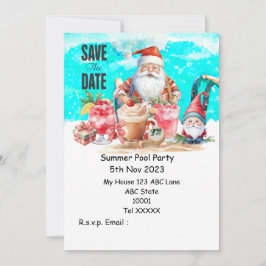 Weihnachtsbad Party mit Weihnachtsgetränken Einladung